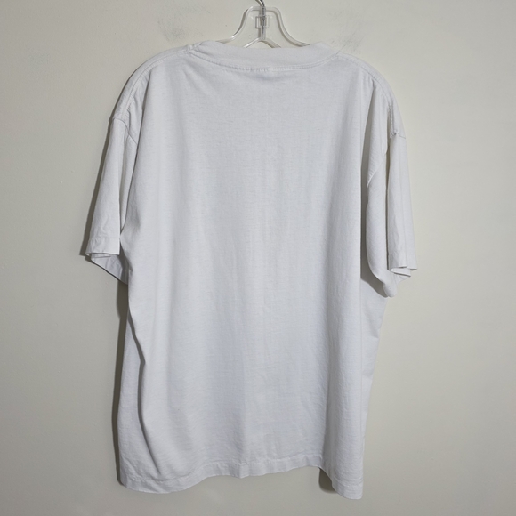 Vintage Hallmark Single Stitch White Tee I Love My Cat Paw Prints Womans Sz XL - Picture 3 of 11